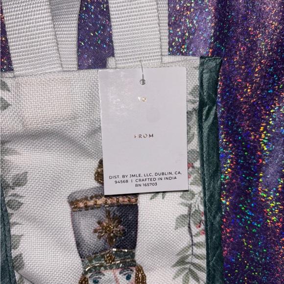 Christmas Beaded Nutcracker Gift Bag - Picture 4 of 6